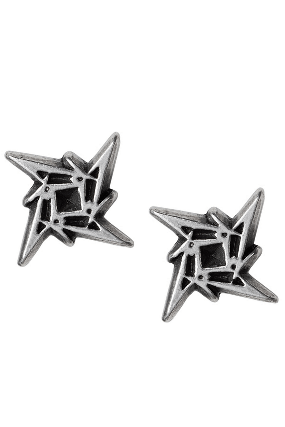 Metallica Ninja Star Pewter Logo Stud Earrings