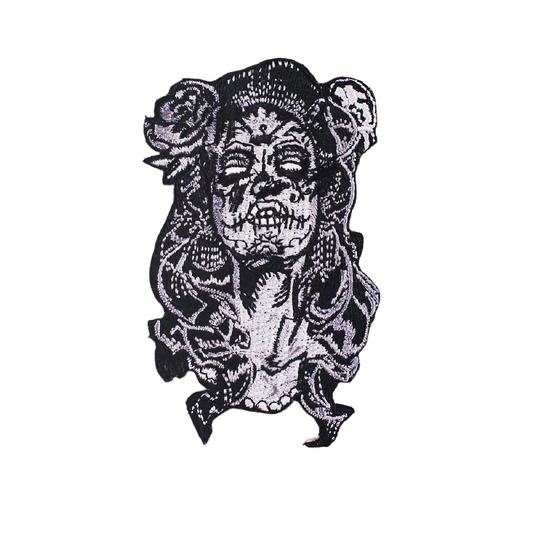 Mexican Day Of The Dead Style Patches For Clothing / Gothic Embroidered Badges