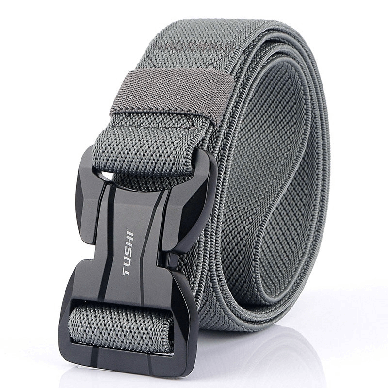Military Army Men's Elastic Belt with Magnetic Buckle / Fashion Belts with Quick Release Buckles