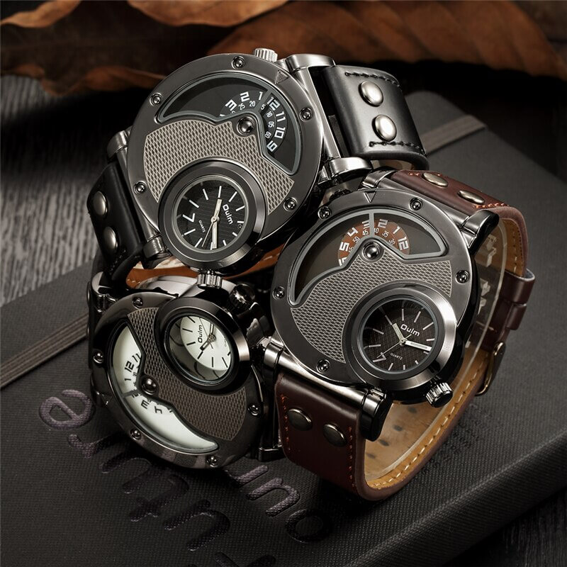 Military Men's PU Leather Strap Antique Watch / Quartz Wristwatches / Original Accessory Design