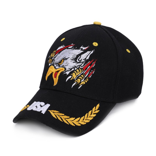 Military Style Cap for Men's and Women's / Cap with Embroidery Eagle