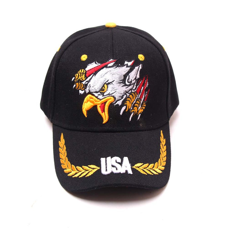 Military Style Cap for Men's and Women's / Cap with Embroidery Eagle