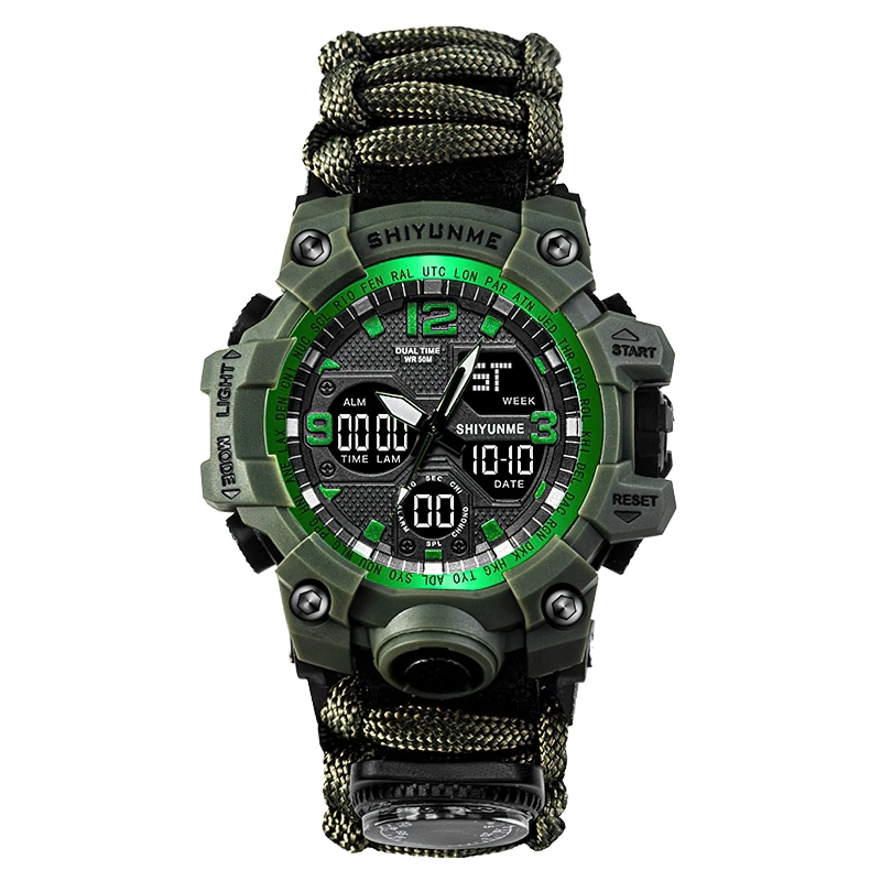 Military Waterproof Digital Watch With Compass For Men / Accessories For Outdoor Survival