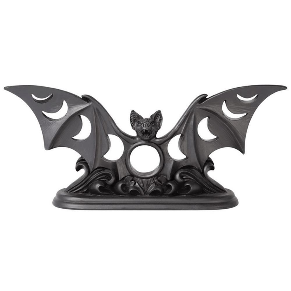 Moon Phases Bat Tea Light Candle Holder for Gothic Decor