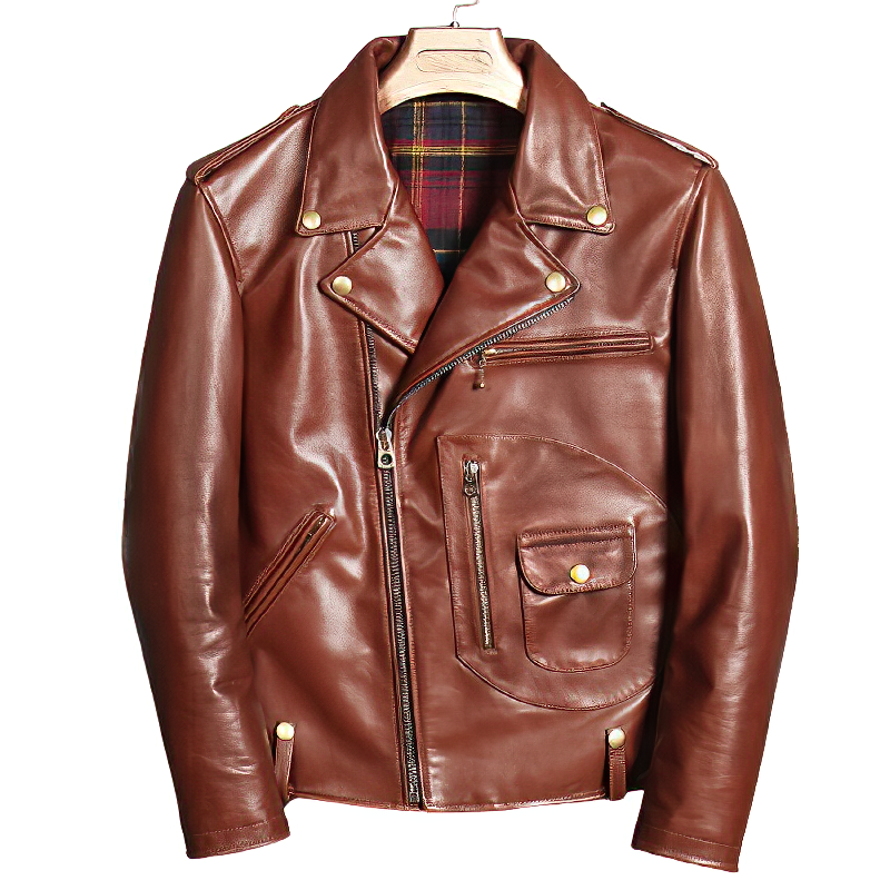 Motor Biker Leather Men's Jacket / Classic Jacket For Men