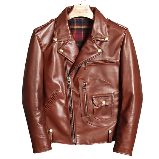 Motor Biker Leather Men's Jacket / Classic Jacket For Men