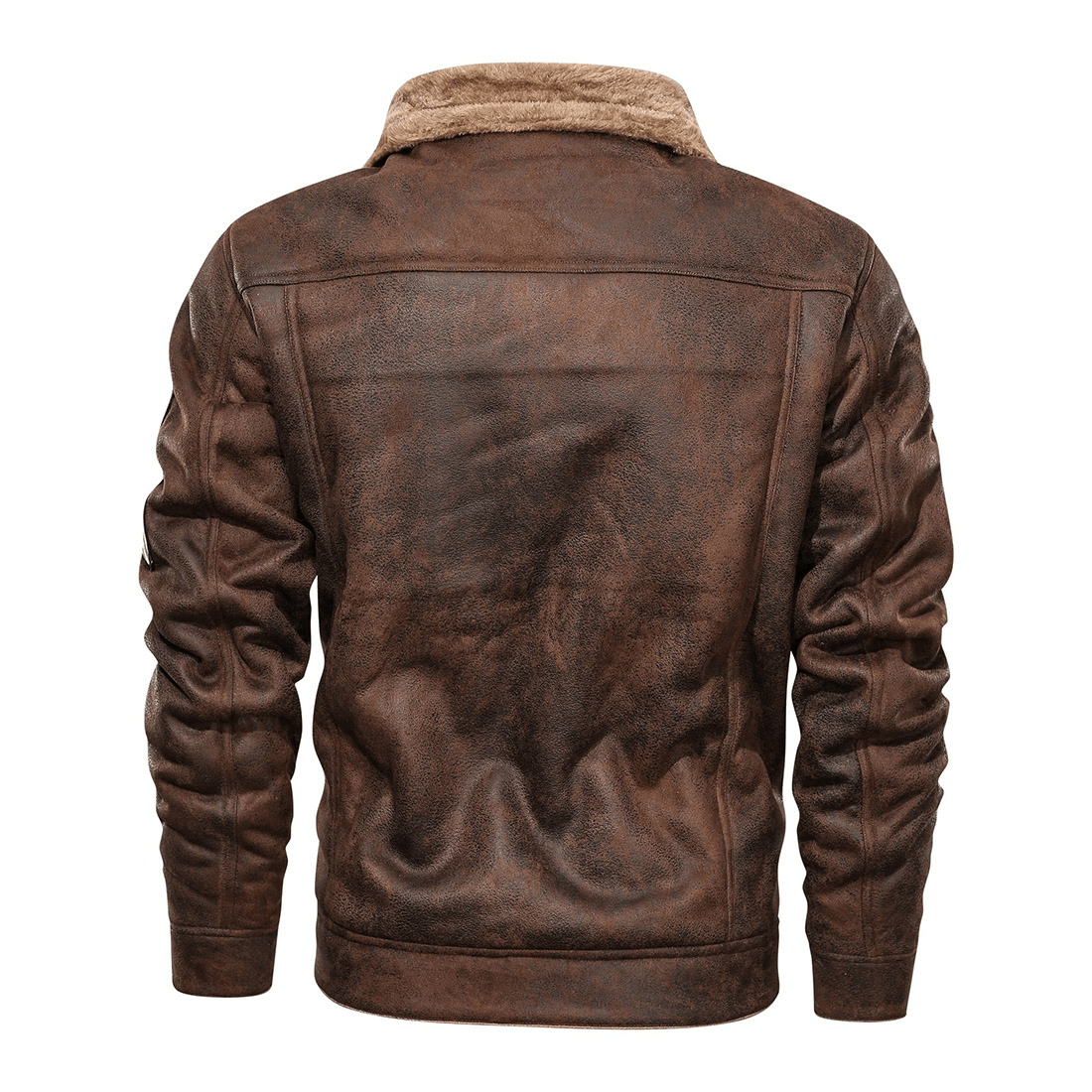 Motorcycle Cashmere Jacket Without a Hood / Casual Buttons Pockets Warm Jackets