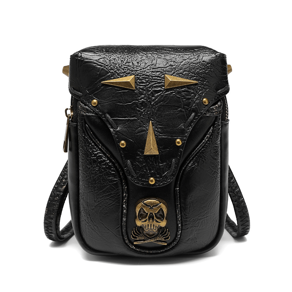 Motorcycle Crossbody Bag for Women / Gothic Mobile Phone Bag