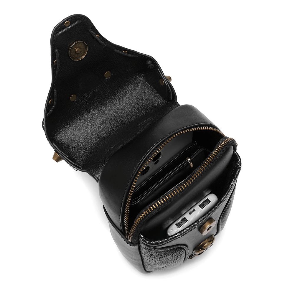 Motorcycle Crossbody Bag for Women / Gothic Mobile Phone Bag
