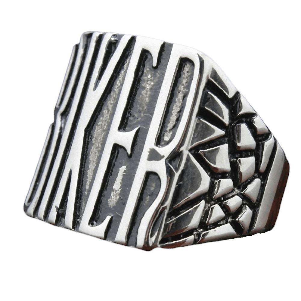 Motorcycle Road Trip Biker Ring / Stainless Steel Silver Color Jewelry