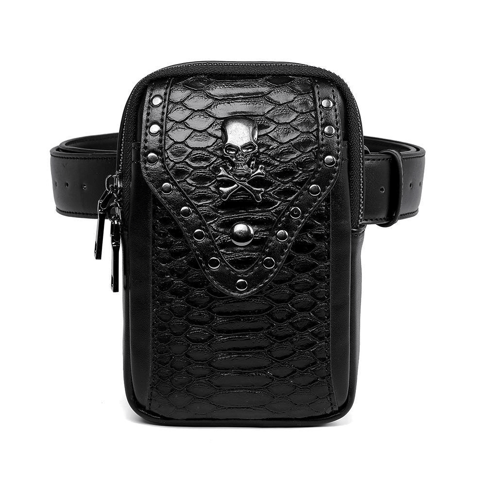 Motorcycle Shoulder Crossbody Mini Bag with Skull / Mobile Phone Bag