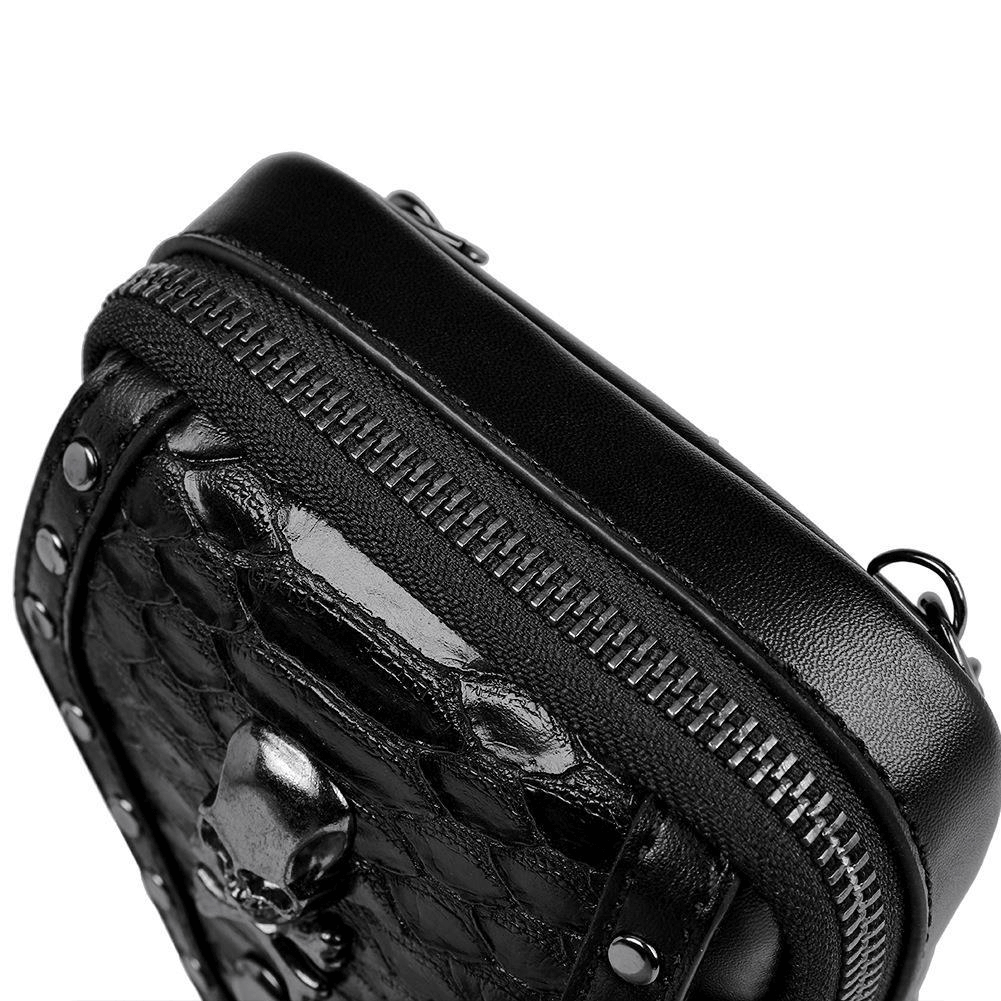 Motorcycle Shoulder Crossbody Mini Bag with Skull / Mobile Phone Bag