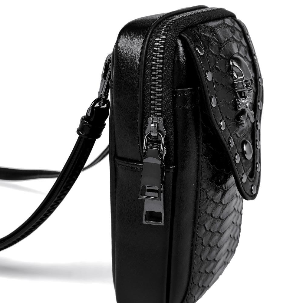 Motorcycle Shoulder Crossbody Mini Bag with Skull / Mobile Phone Bag