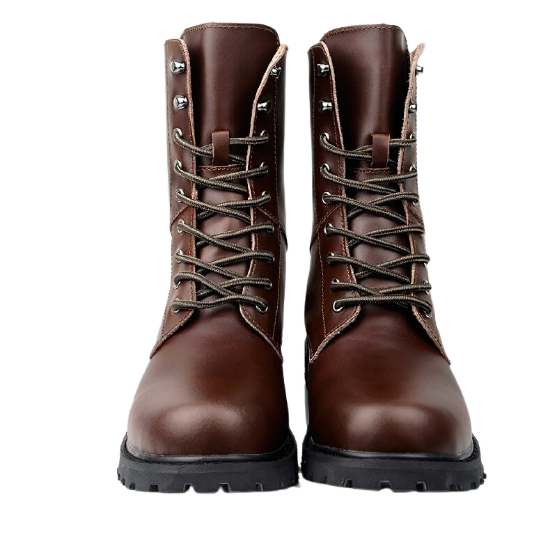 Motorcycle Stylish Boots For Men / Male Fashion Footwear Of Genuine Leather Lace Up