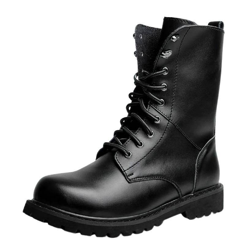 Motorcycle Stylish Boots For Men / Male Fashion Footwear Of Genuine Leather Lace Up