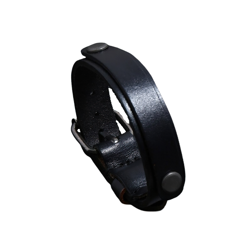Multi-Layer Wide Bracelet with Genuine Leather / Punk style Jewelry for Women and Men