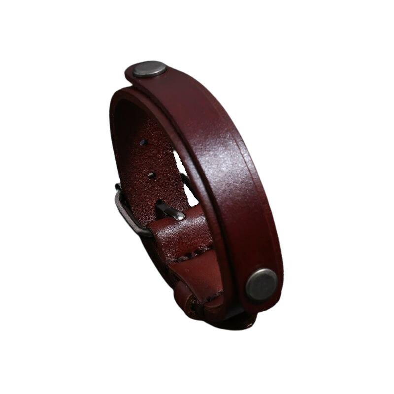 Multi-Layer Wide Bracelet with Genuine Leather / Punk style Jewelry for Women and Men
