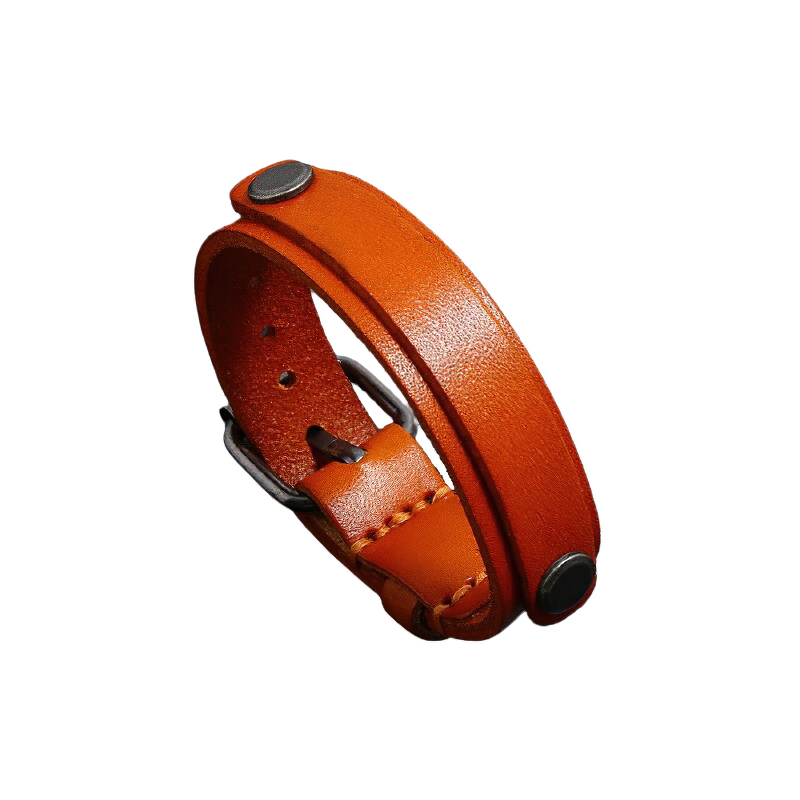 Multi-Layer Wide Bracelet with Genuine Leather / Punk style Jewelry for Women and Men