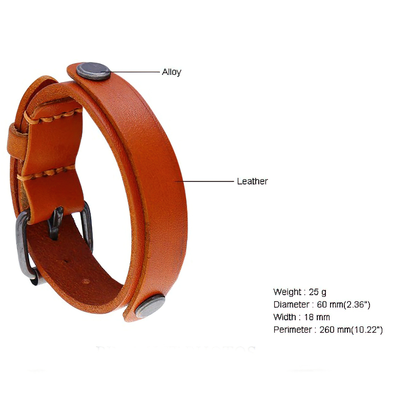 Multi-Layer Wide Bracelet with Genuine Leather / Punk style Jewelry for Women and Men