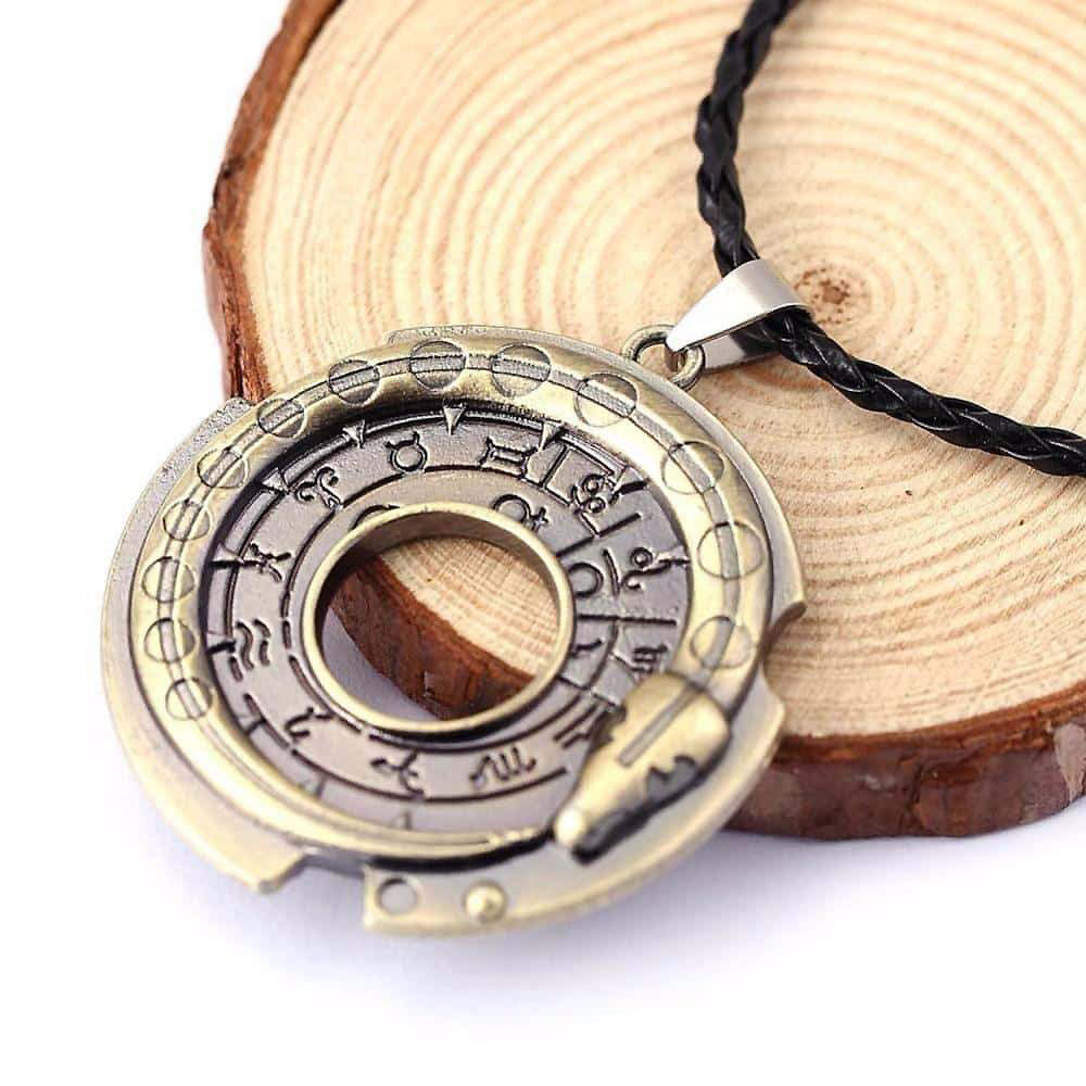 Mystic Snake Rune Round Rope Leather Necklaces & Pendants / Amulet Lucky Protective Jewelry