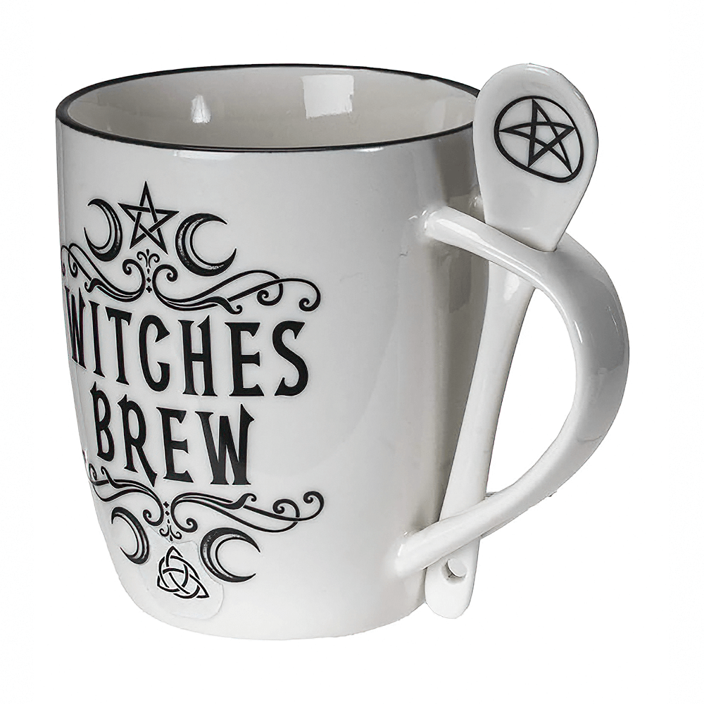 Mystical Witches Brew Bone China Mug and Spoon Set