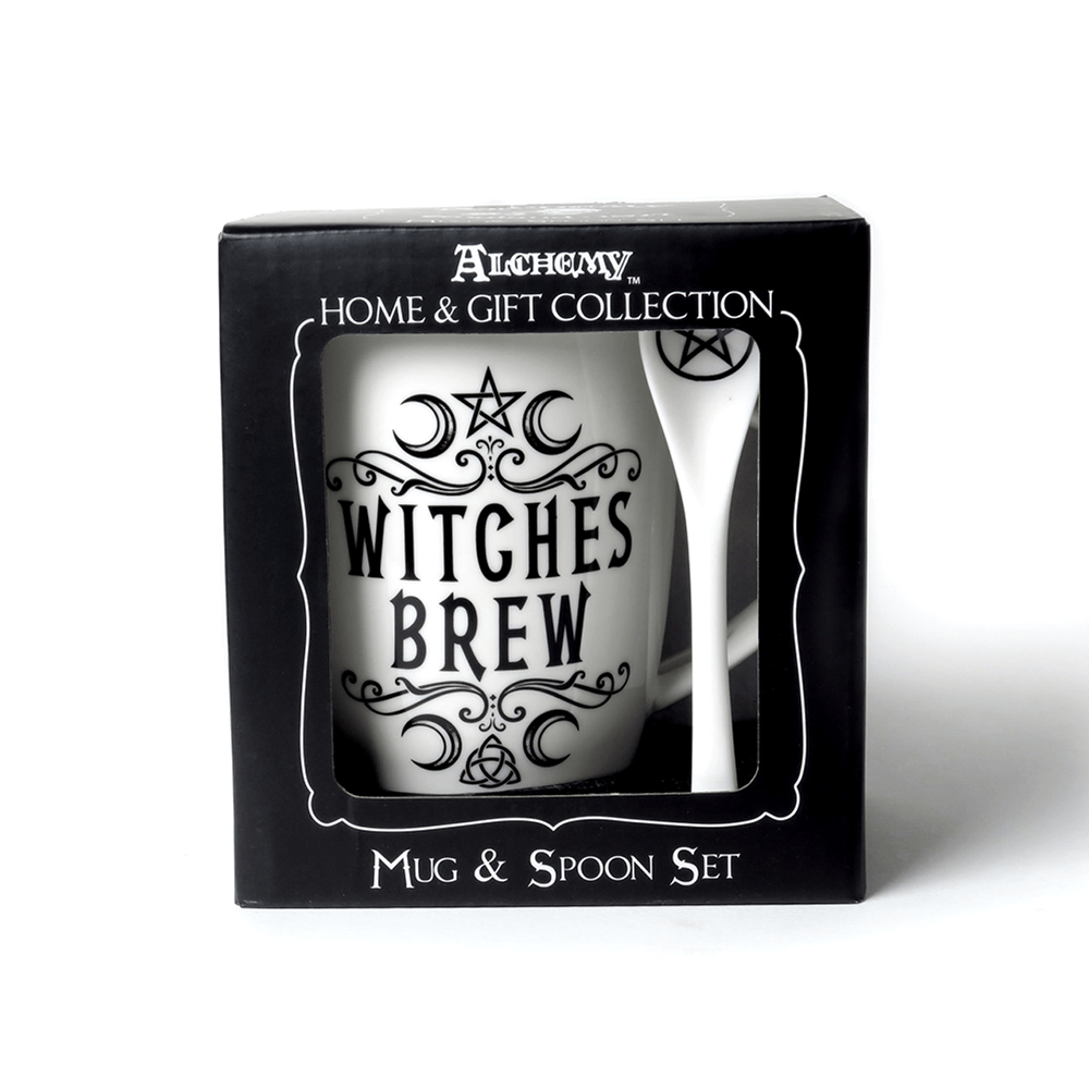 Mystical Witches Brew Bone China Mug and Spoon Set