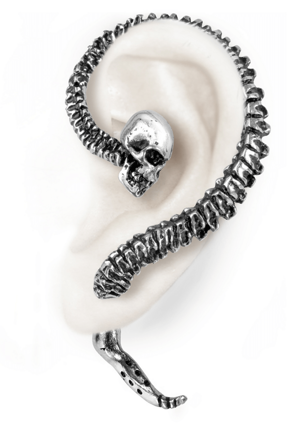 Necacrosome Skull Spine Ear Wrap with Surgical Steel Post