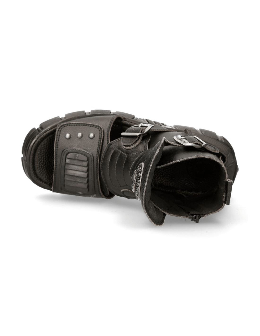 NEW ROCK Men's Bio Black Tower Sandals - Gothic Footwear