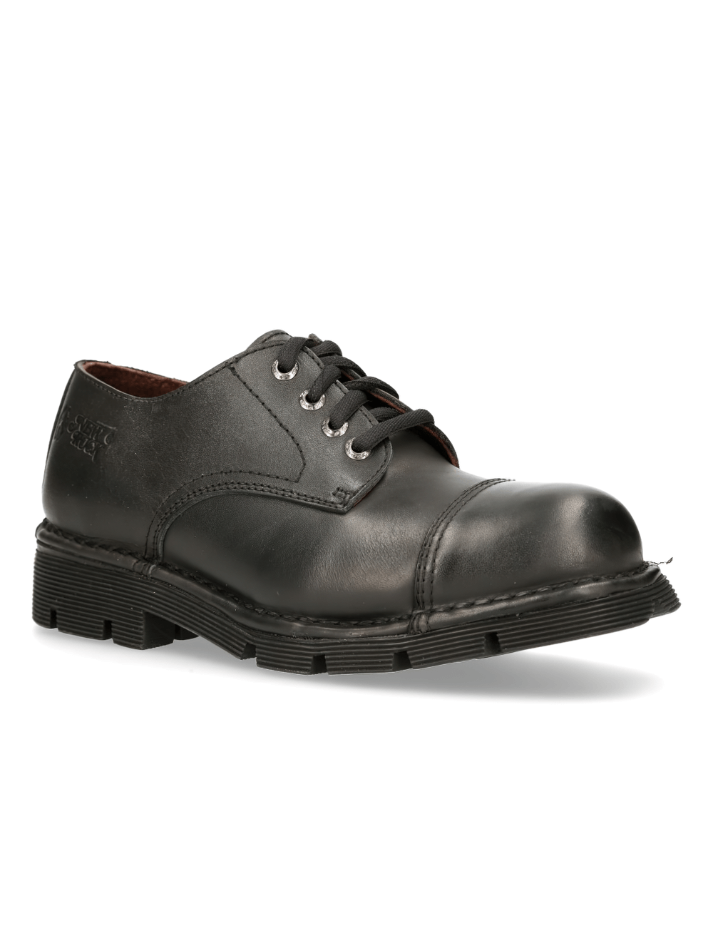 NEW ROCK Men's Black Flat-Sole Shoes With Urban And Military Style