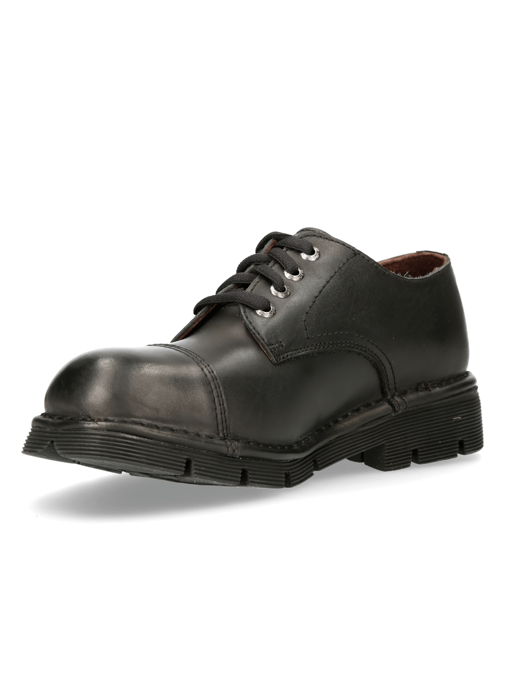 NEW ROCK Men's Black Flat-Sole Shoes With Urban And Military Style