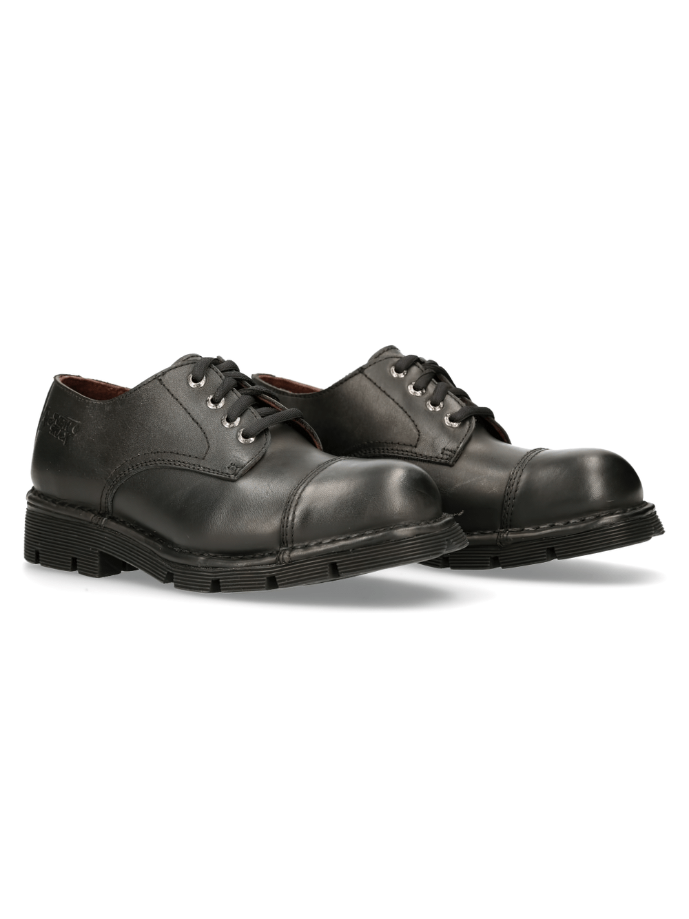 NEW ROCK Men's Black Flat-Sole Shoes With Urban And Military Style