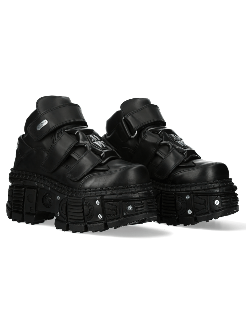 NEW ROCK Women's Black Gothic Lace-Up Ankle Boots with Studs