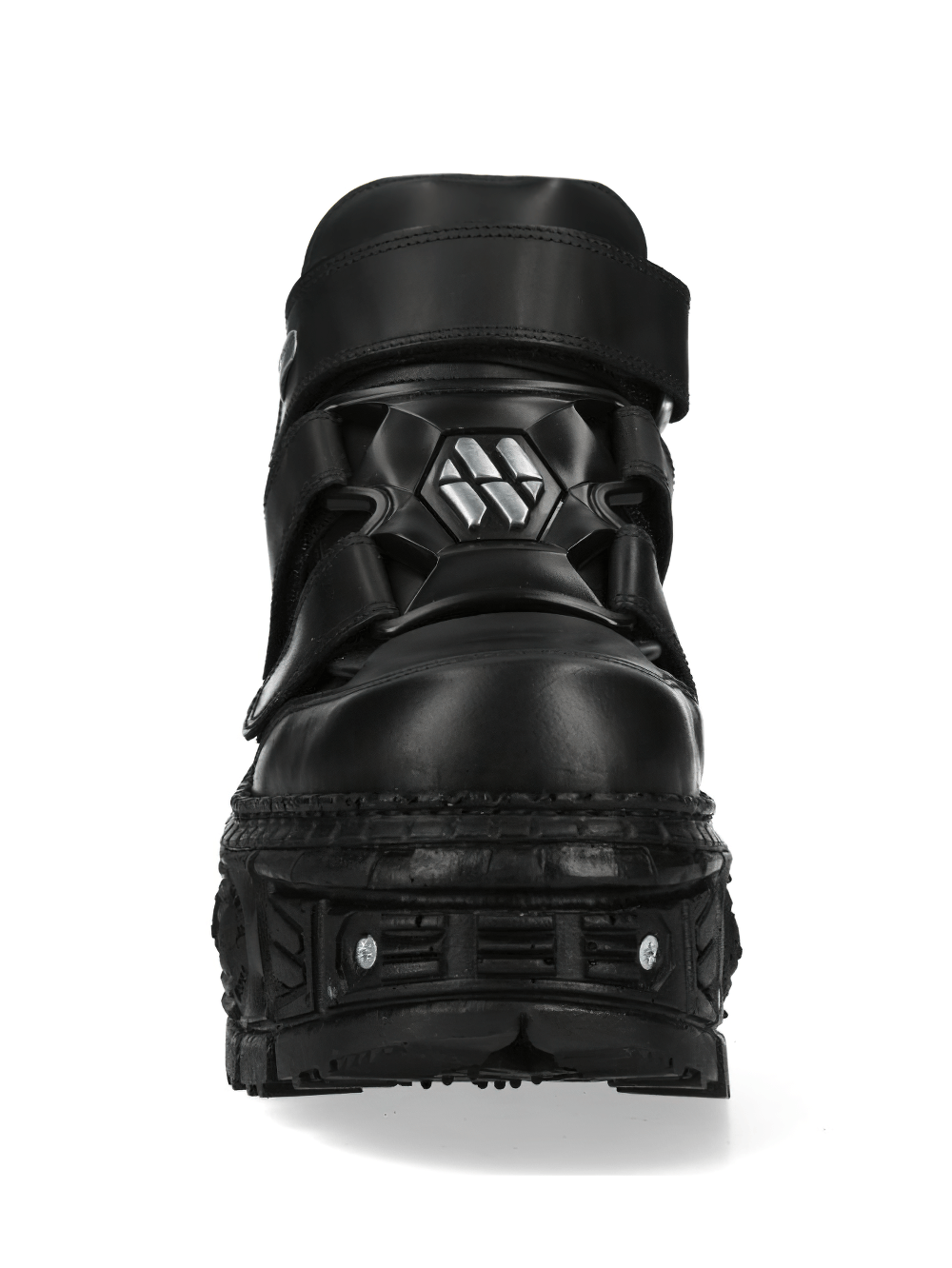 NEW ROCK Women's Black Gothic Lace-Up Ankle Boots with Studs