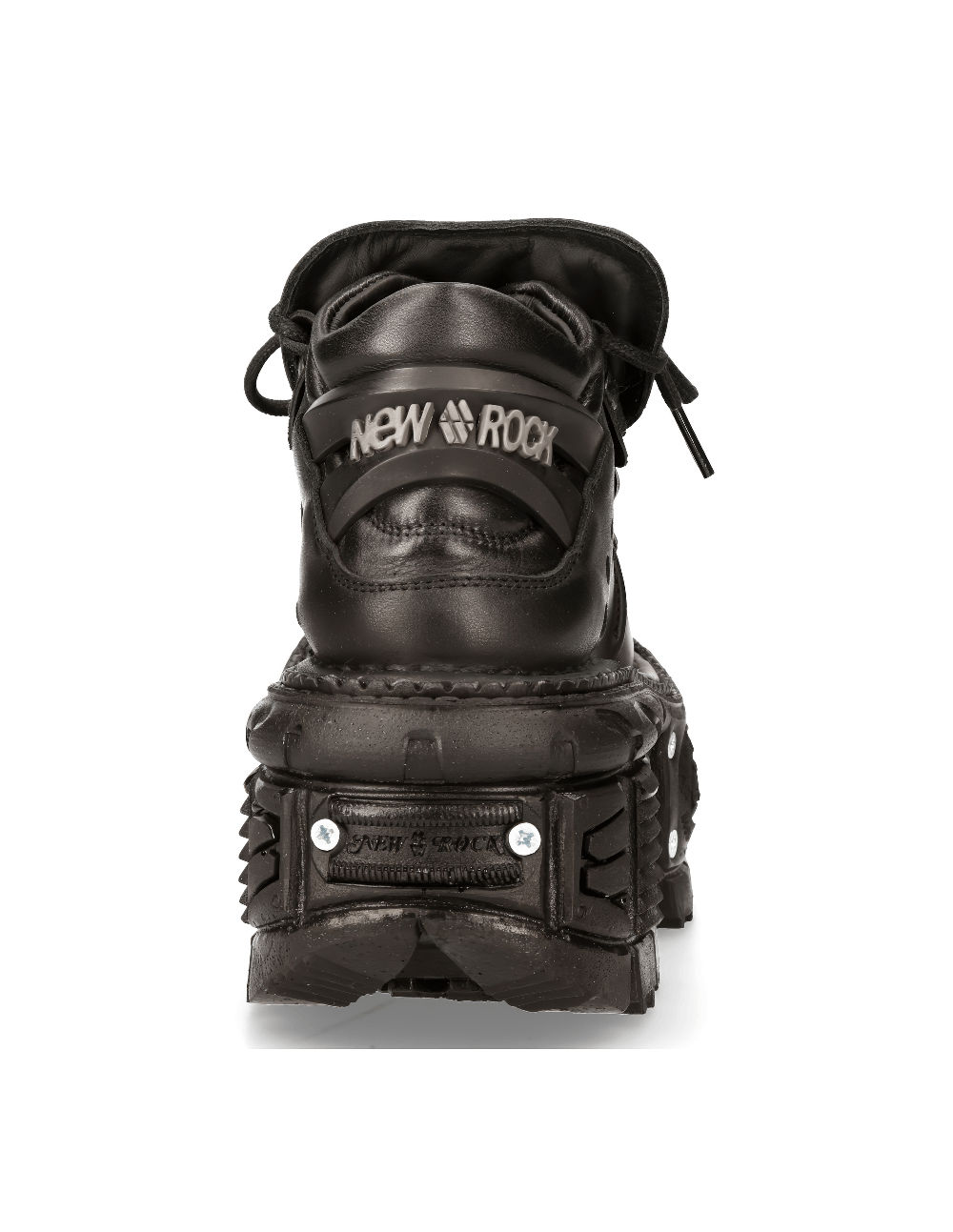 NEW ROCK Women's Black Leather Ankle Boots for Rock Enthusiasts