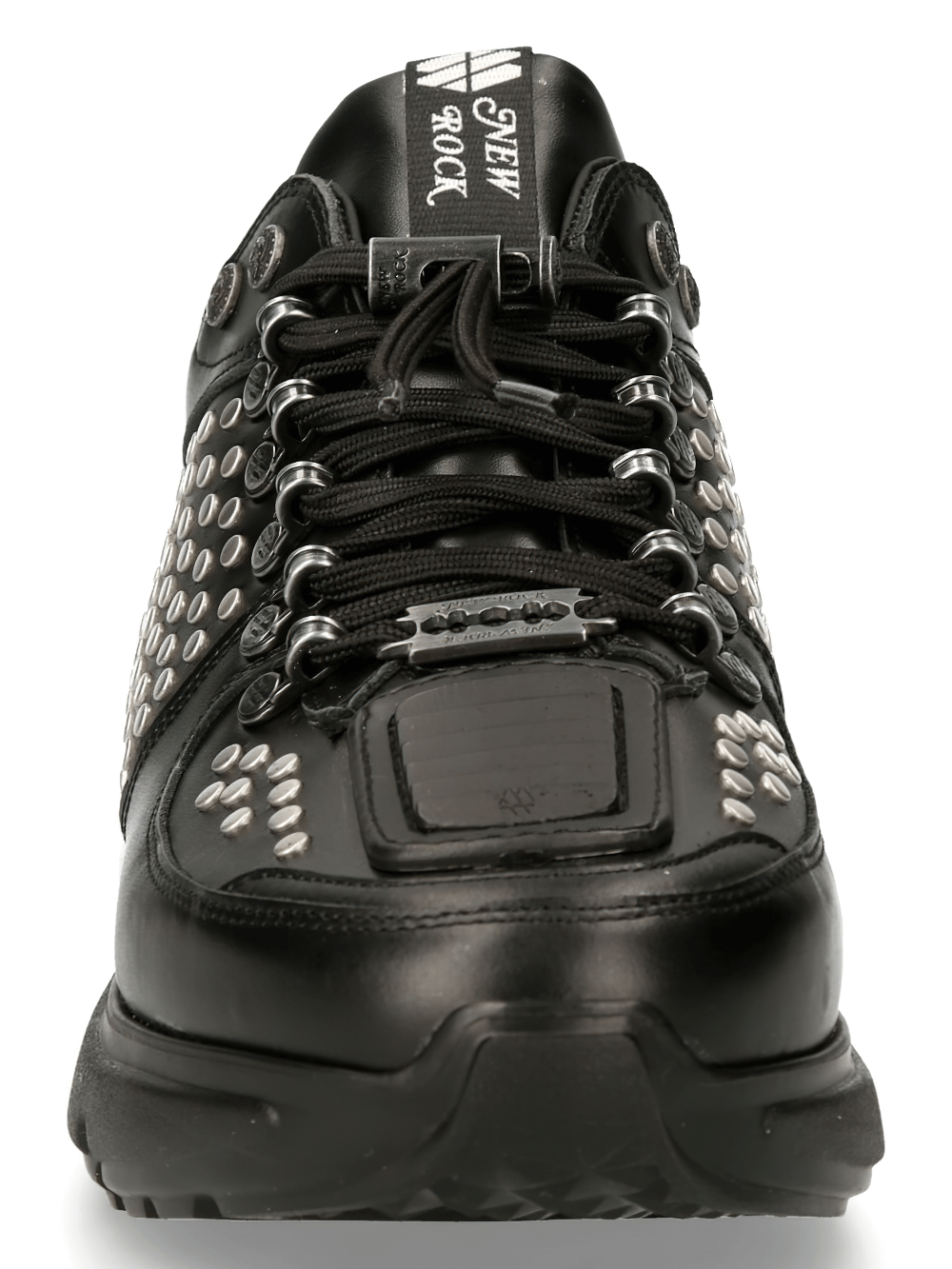 NEW ROCK Black Studded Sneakers with Air Cushion Sole