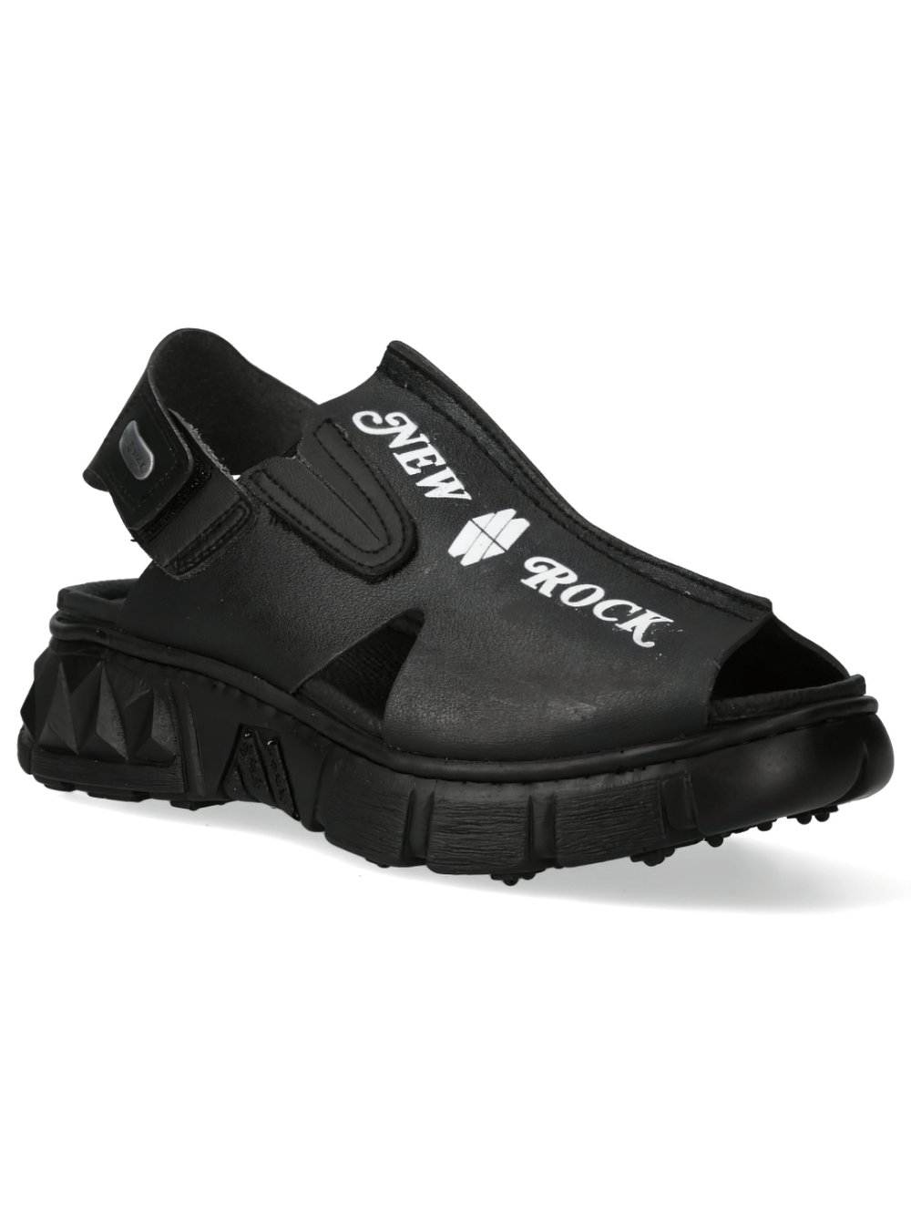 NEW ROCK Black Synthetic Straps Sandals for Men