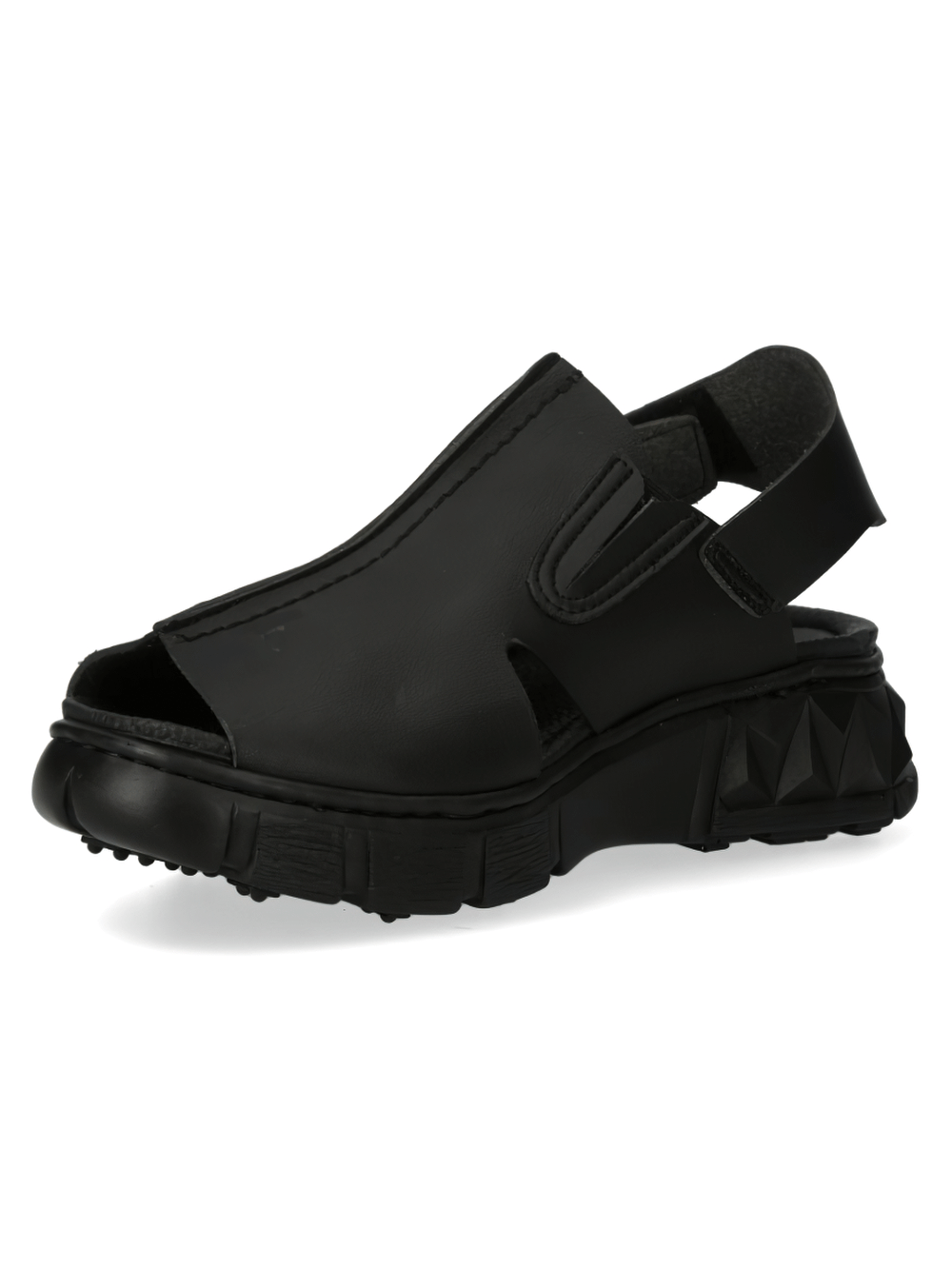 NEW ROCK Black Synthetic Straps Sandals for Men