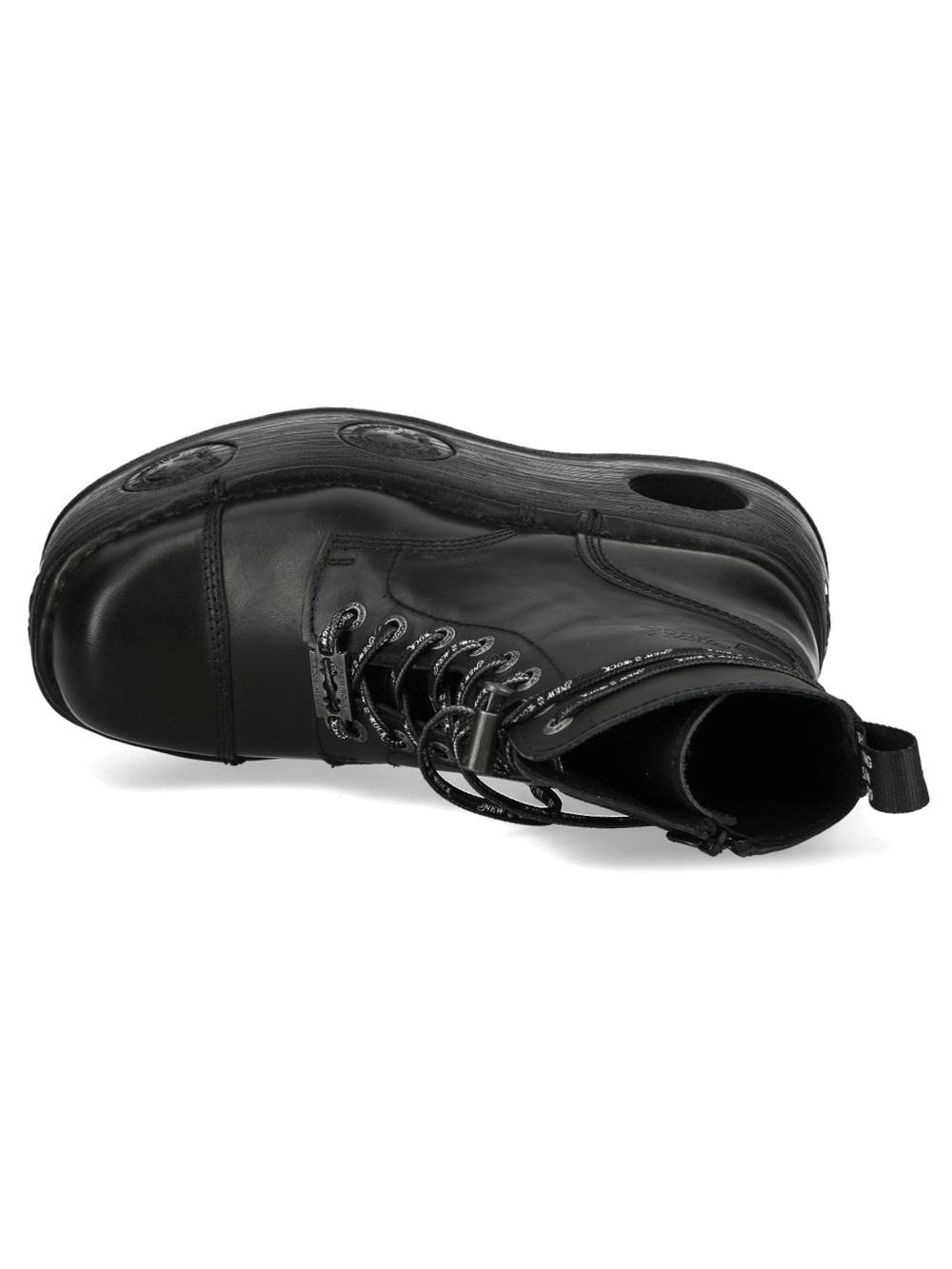 NEW ROCK Women's Bold Lace-up Ankle Boots with Unique Platform