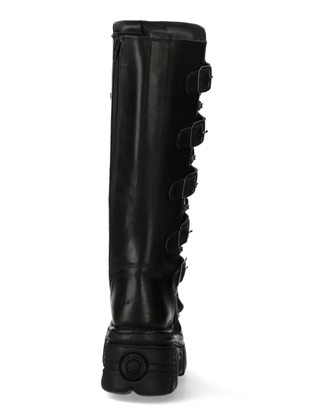 NEW ROCK Women's Buckled High Boots with Metallic Accents