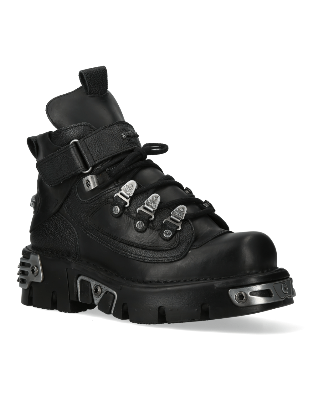 NEW ROCK Men's Gothic Ankle Boots with Metal Details