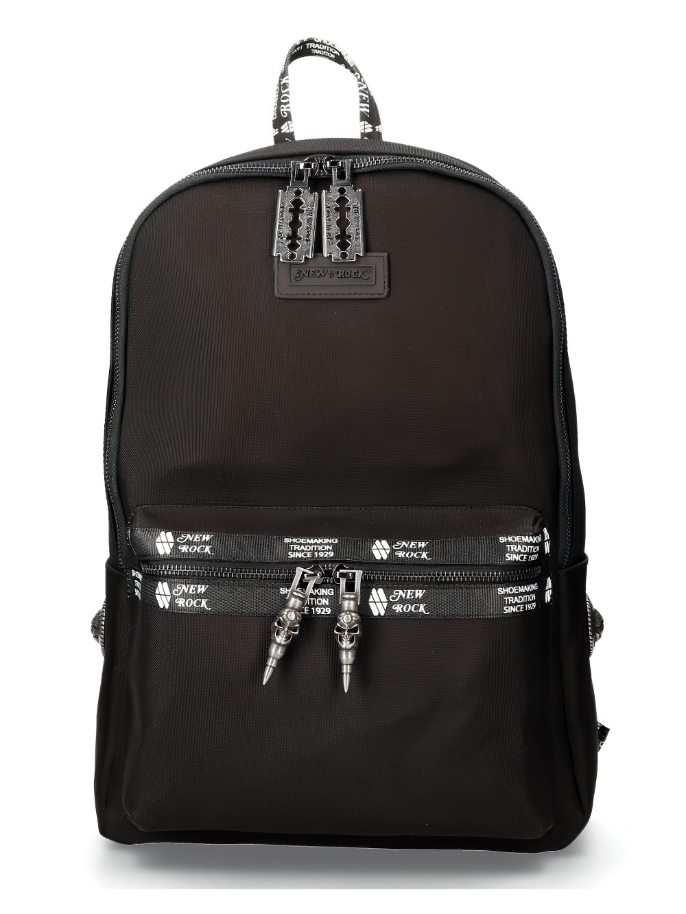 NEW ROCK Gothic Backpack with Zipper Closure and Straps