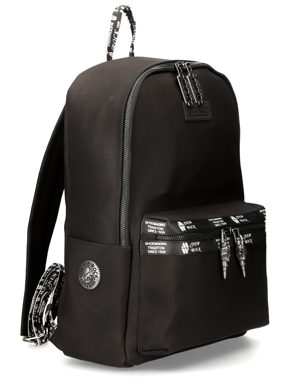 NEW ROCK Gothic Backpack with Zipper Closure and Straps