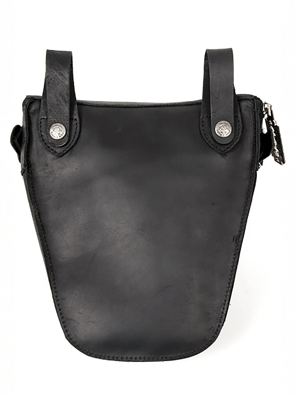 NEW ROCK Gothic Black Genuine Leather Waistbag