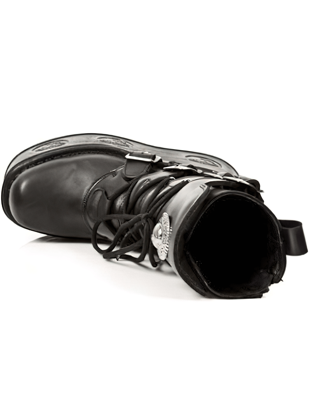 NEW ROCK Women's Gothic High Platform Boots with Metal Accents