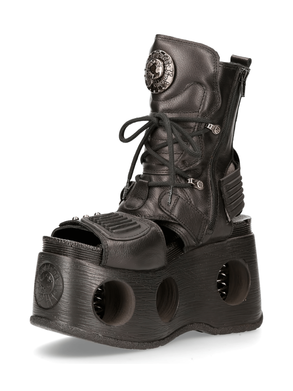 NEW ROCK Gothic Punk Platform Boots with Metal Accents