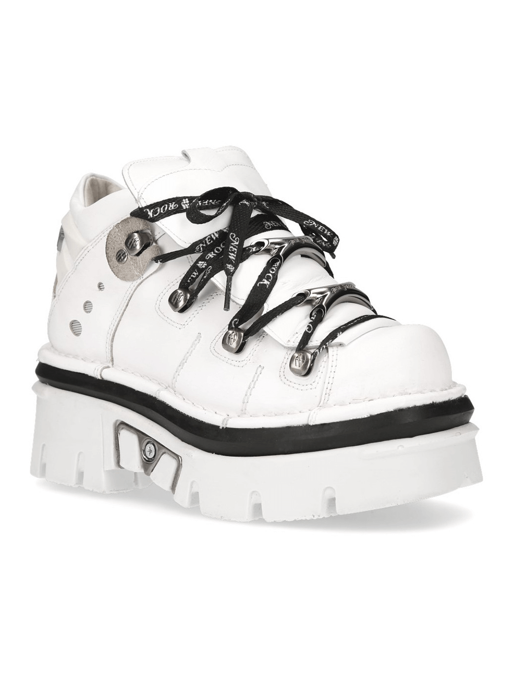 NEW ROCK Women's Gothic Punk Platform Sneakers with Black Laces
