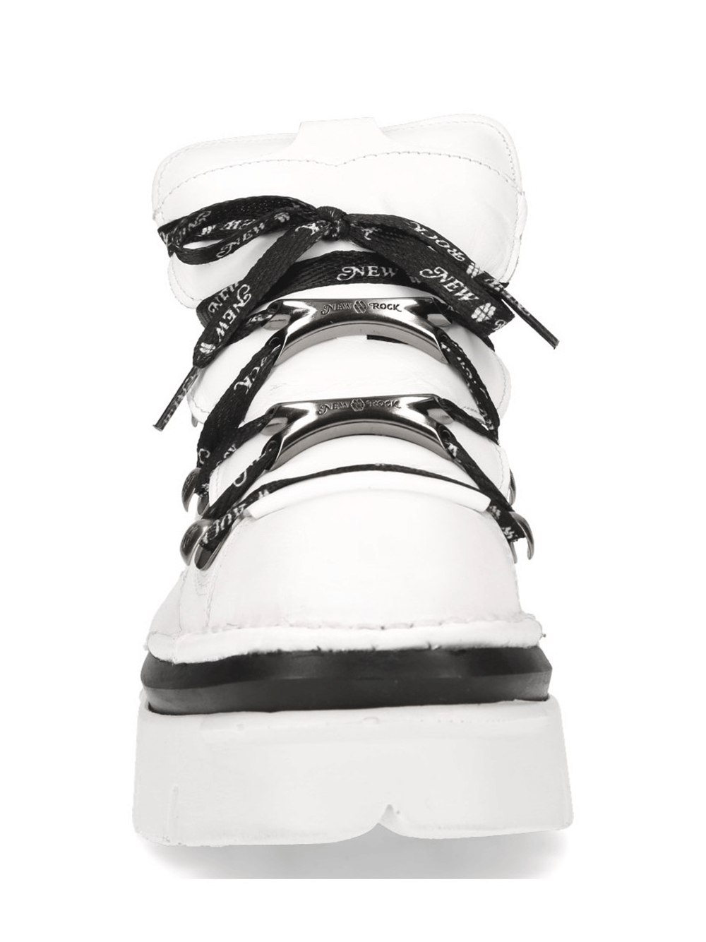 NEW ROCK Men's Gothic Punk Platform Sneakers with Black Laces