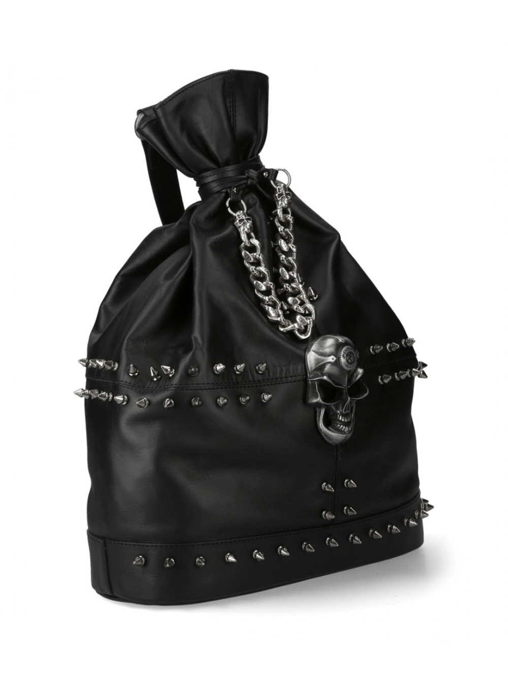 NEW ROCK Gothic Skull Chain Backpack with Studded Accents