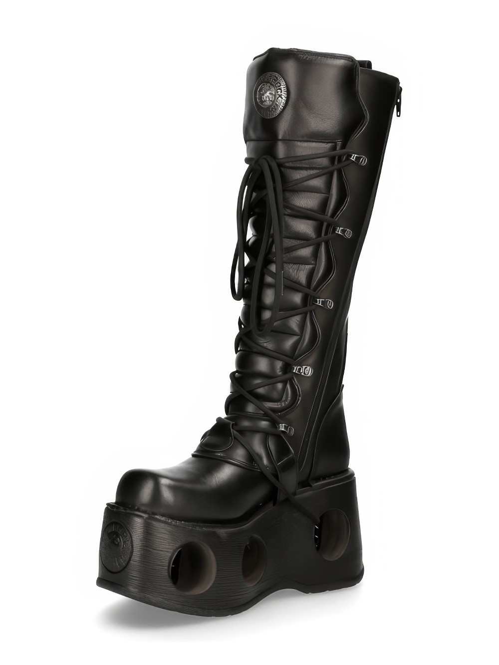 NEW ROCK Men's Gothic Style High Platform Boots with Buckles