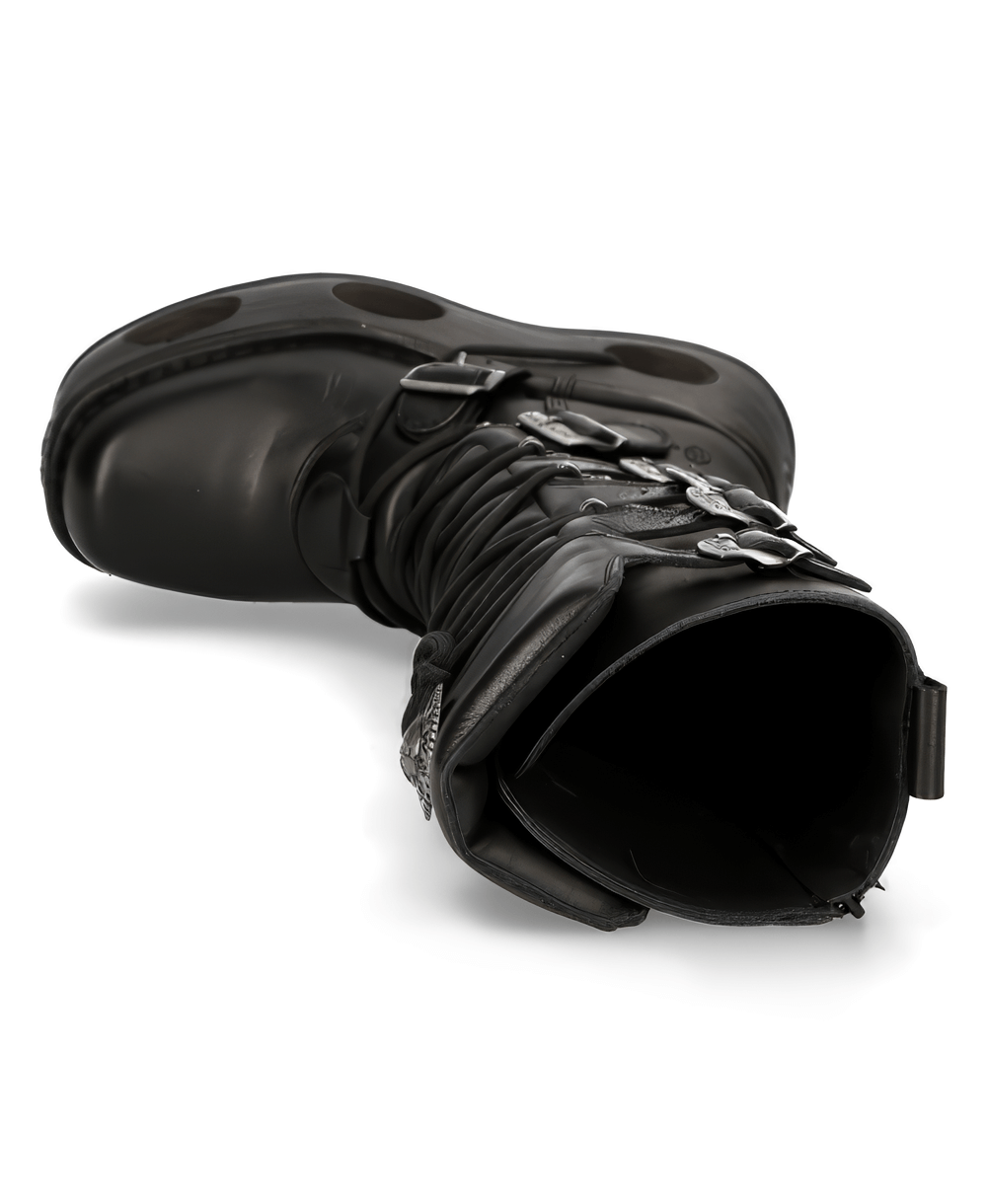 NEW ROCK Women's Gothic Style High Platform Boots with Buckles